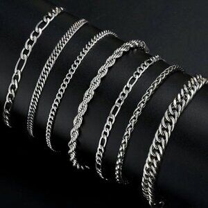 Silver bracelet set